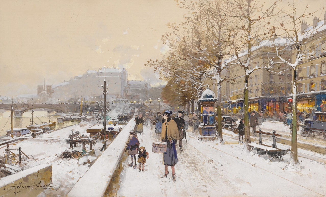 QUAI DES CÉLESTINS by Eugene Galien-Laloue