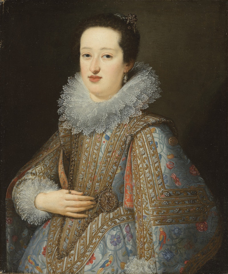 Portrait of Eleonora Gonzaga (1598-1655), half-length, as a bride by Giusto Suttermans