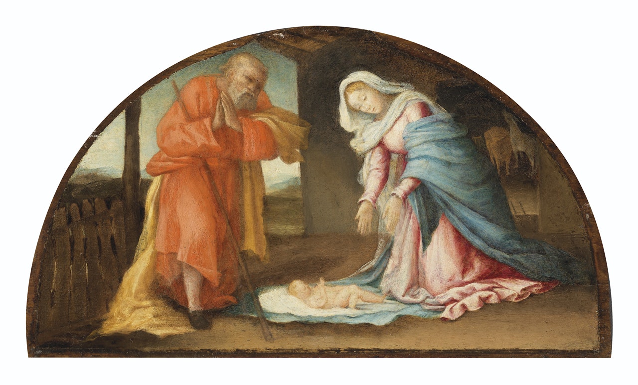 Adoration of the Christ Child by Lorenzo Lotto