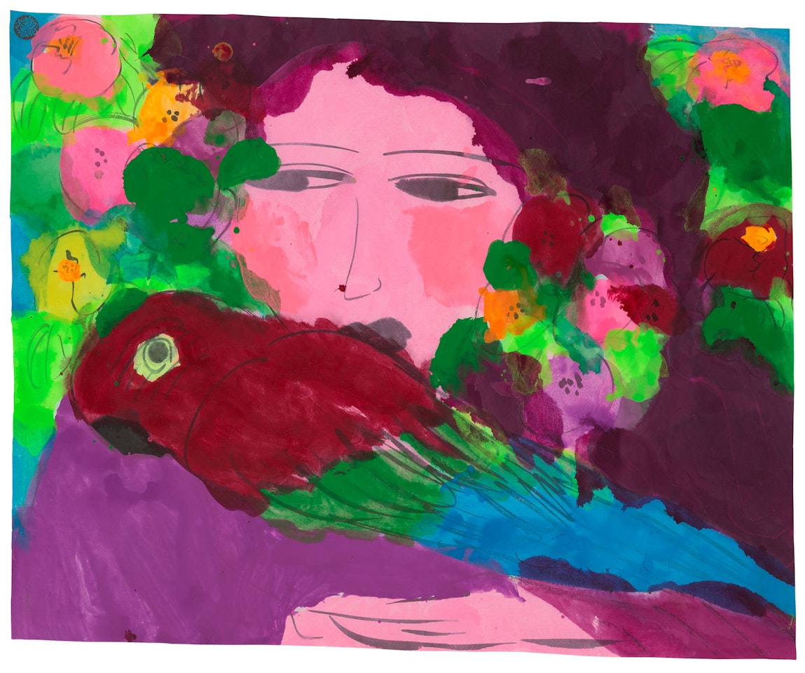 Beauty and Parrot by Walasse Ting