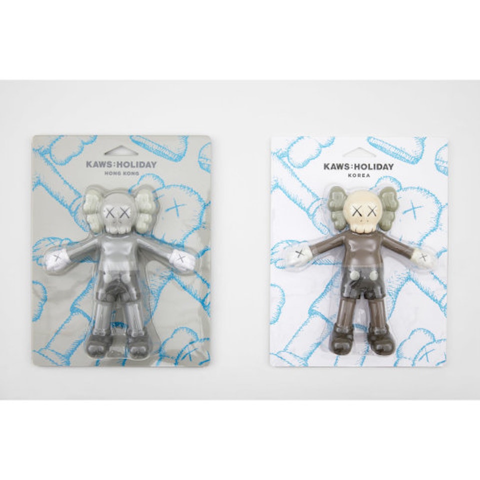 Two Works: (i) HOLIDAY KOREA (Brown); (ii) HOLIDAY HONG KONG (Grey) by Kaws