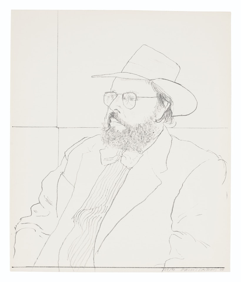 Henry Geldzahler with Hat by David Hockney