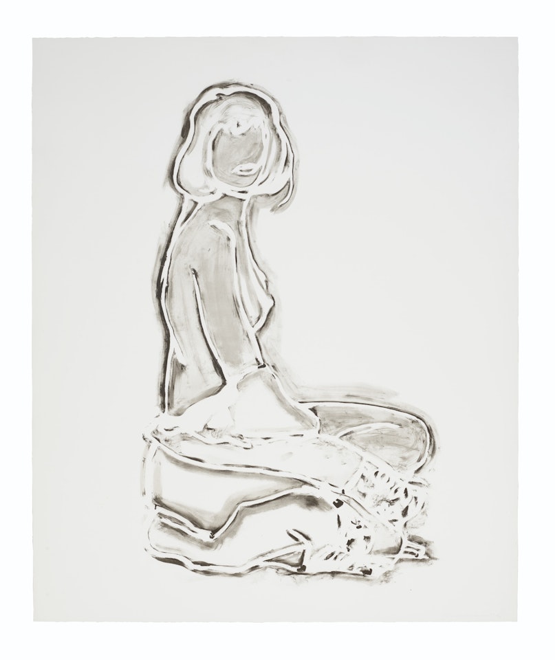 Monica Sitting, Robe Half Off by Tom Wesselmann