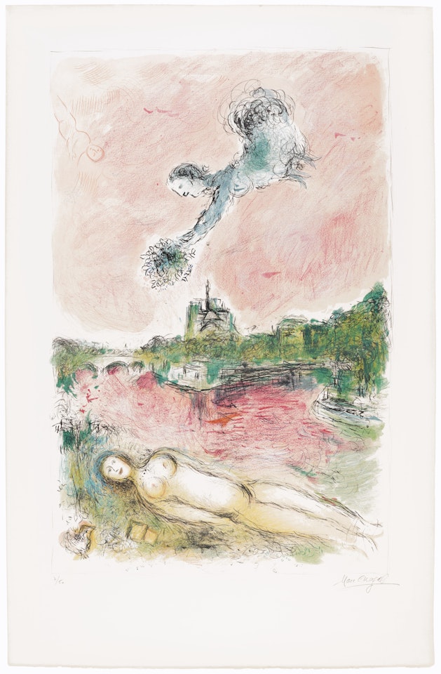 Vue de Notre-Dame by Marc Chagall