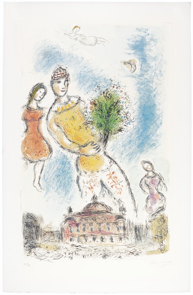 Dans le ciel de l'Opéra by Marc Chagall