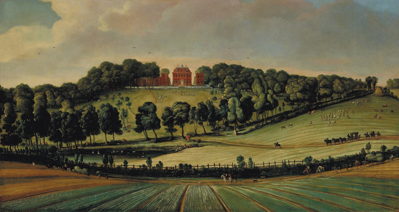 A view of Averham Park, Nottinghamshire by English School