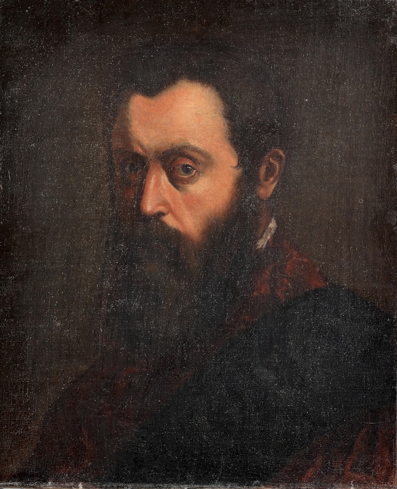 Portrait of a bearded gentleman, bust-length, in senator's robes by Venetian School