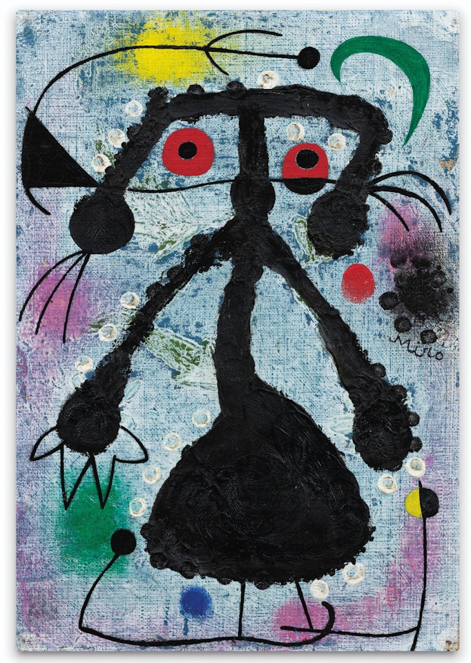 LES TENDRESSES DE LA LUEUR DE LA LUNE À L’AUBE CROISÉE PAR UN BEL OISEAU by Joan Miró