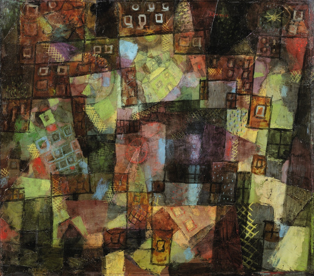 VILLEN (VERSINKENDE) UND BARACKEN (AUFSTEIGENDE) (VILLAS (SINKING) AND SHACKS (RISING)) by Paul Klee