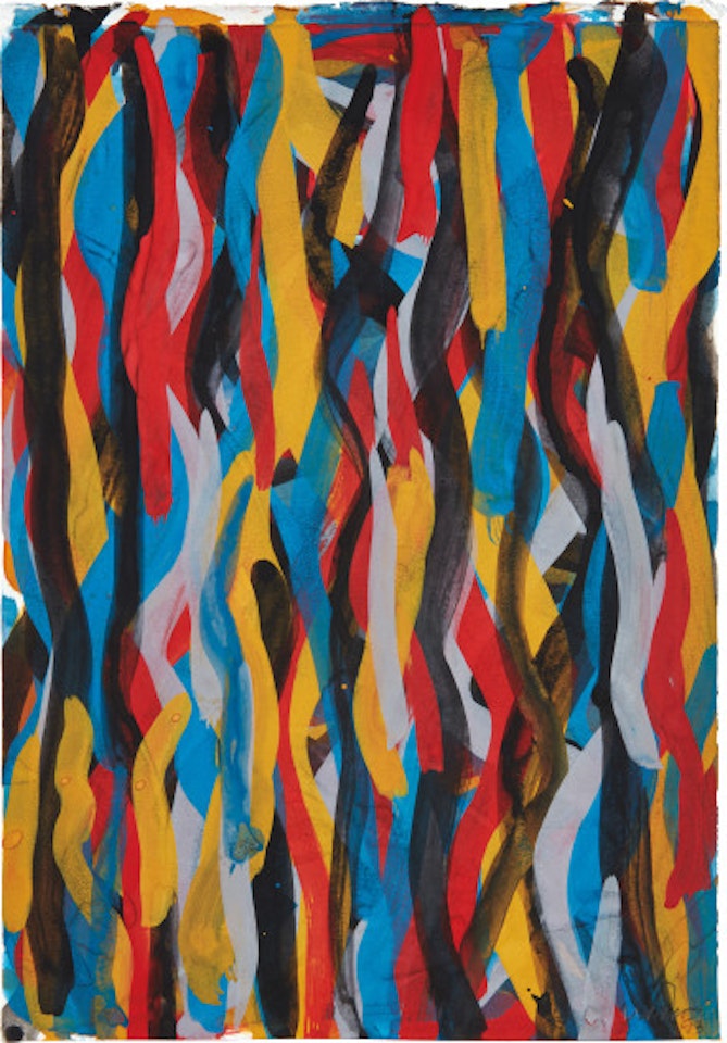 Untitled (Wavy Line Vertical Direction) by Sol LeWitt
