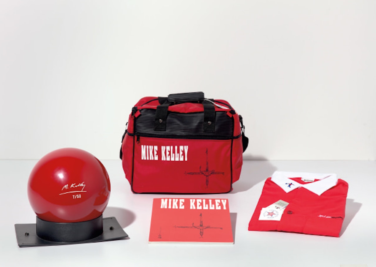Bowling Ball, Bag, Shirt and Catalog by Mike Kelley