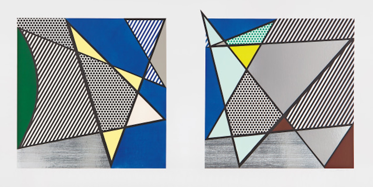 Imperfect Diptych 46 1/4" x 91 3/8", from Imperfect Series by Roy Lichtenstein