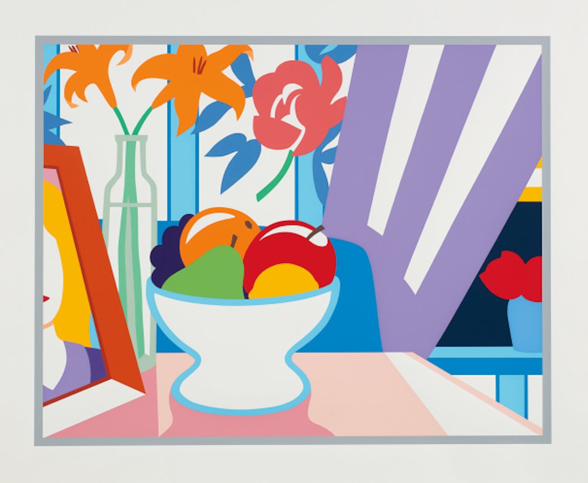 Still Life with Lilies and Mixed Fruit by Tom Wesselmann