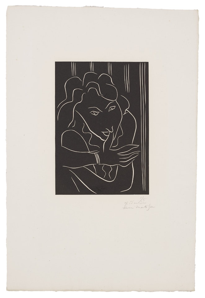 Femme le pouce sur les lèvres by Henri Matisse