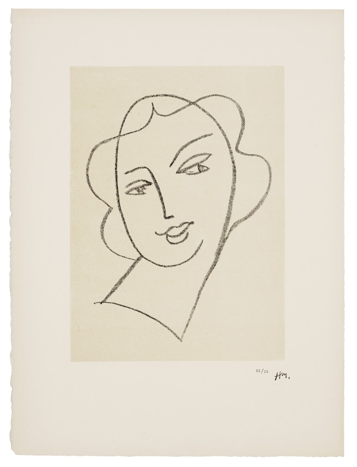 Etudes pour la Vierge 'Tête voilée' : one plate by Henri Matisse