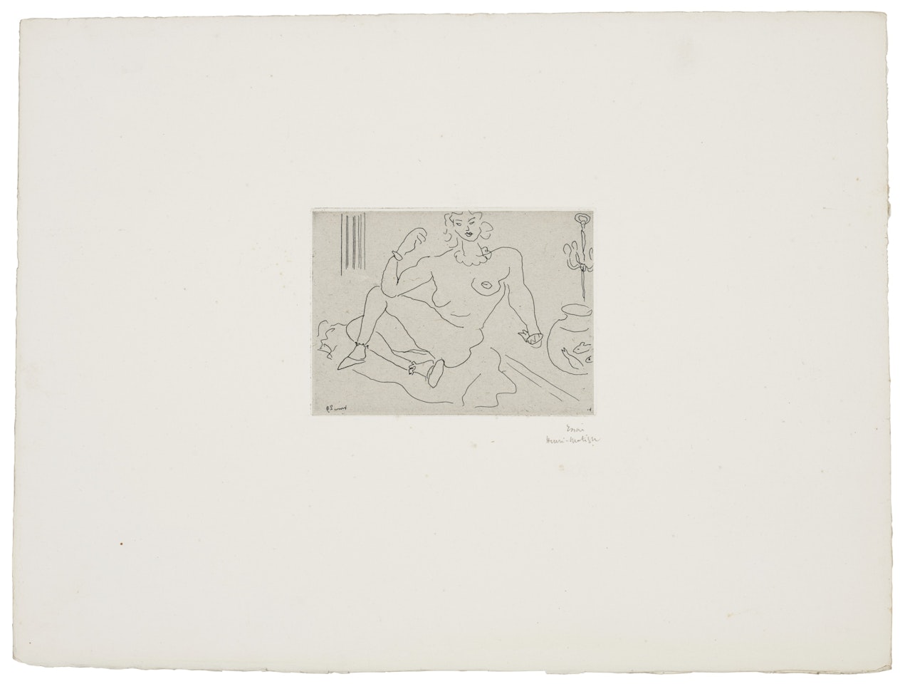 Nu assis sur le sol, coude posé sur jambe by Henri Matisse