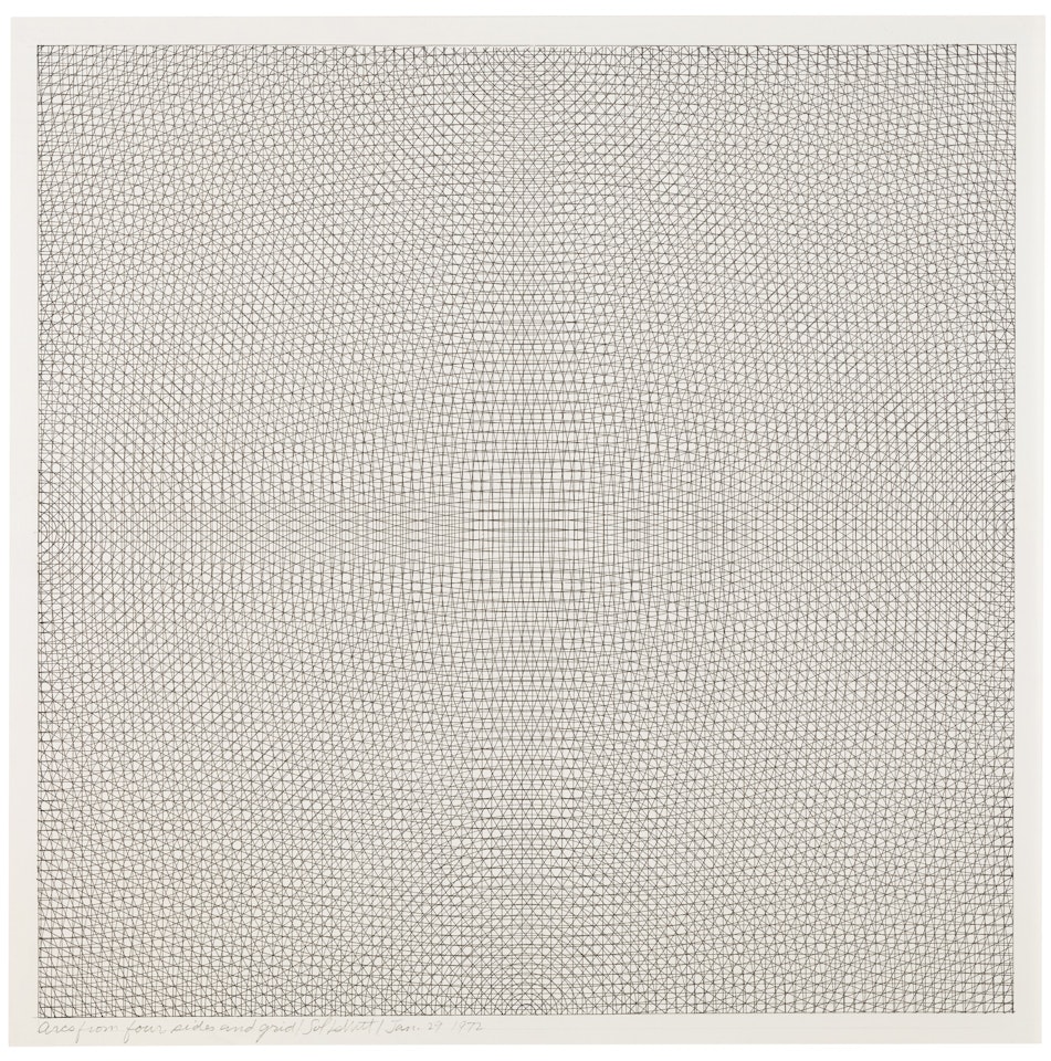ARCS FROM FOUR SIDES AND GRID by Sol LeWitt
