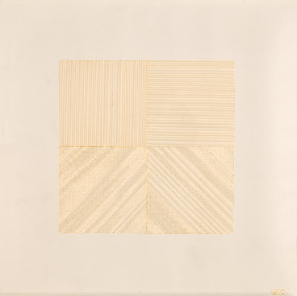LINES IN FOUR DIRECTIONS by Sol LeWitt