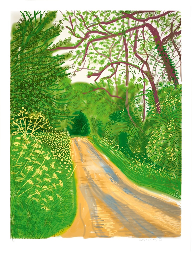 THE ARRIVAL OF SPRING IN WOLDGATE, EAST YORKSHIRE IN 2011  by David Hockney
