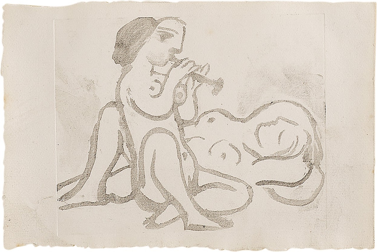 FLÛTISTE ET DORMEUSE XVI (BA. 479) by Pablo Picasso