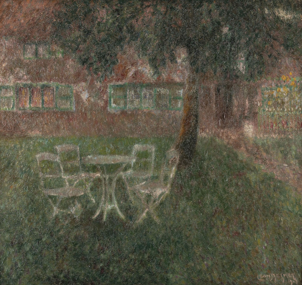Le jardin de l’artiste à Koperstraat, Laethem-Saint-Martin by Leon de Smet
