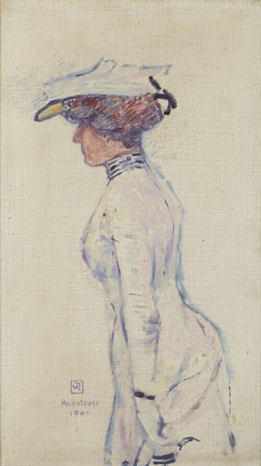 Silhouette de Madame Georges Flé (Laure Flé) à Ambleteuse ; Laure Flé, Étude pour une composition by Theo van Rysselberghe