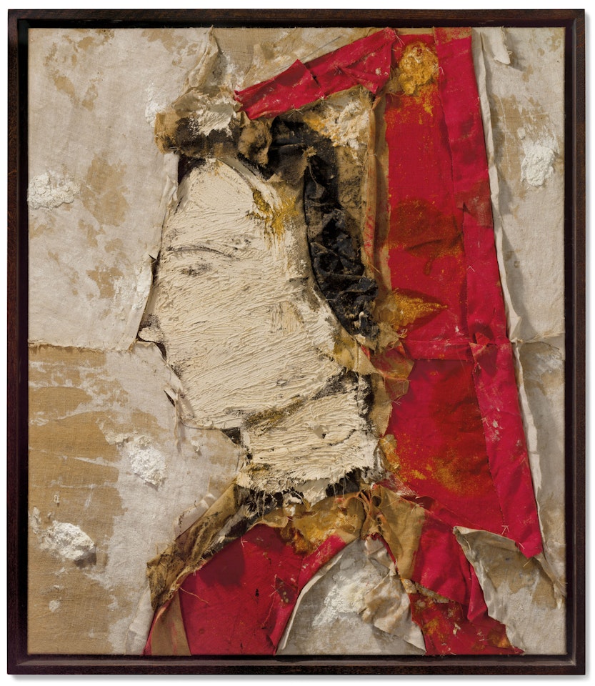 Perfil con tocado rojo (Profile with Red Headdress) by Manolo Valdés