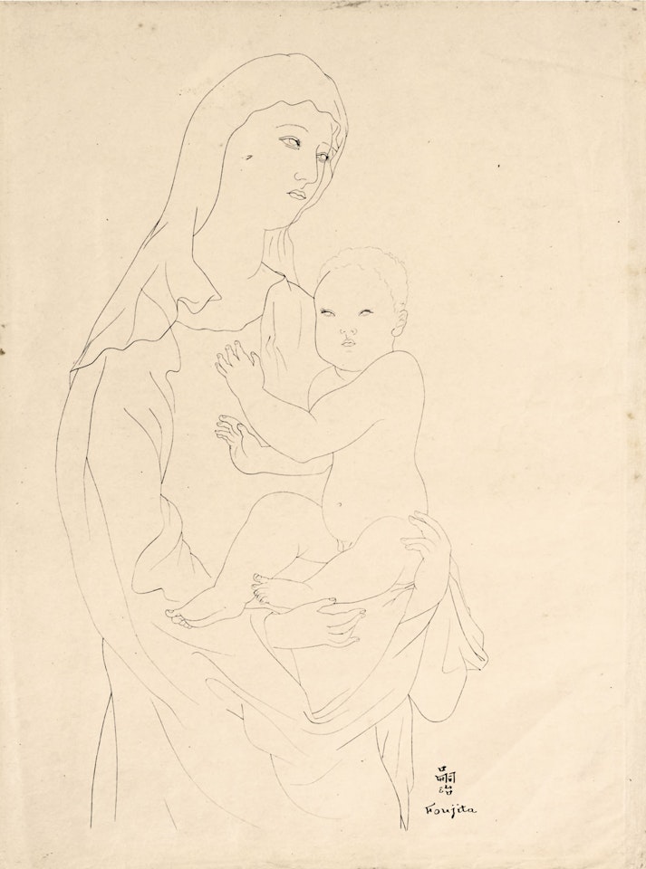 Vierge à l'enfant by Leonard Tsuguharu Foujita