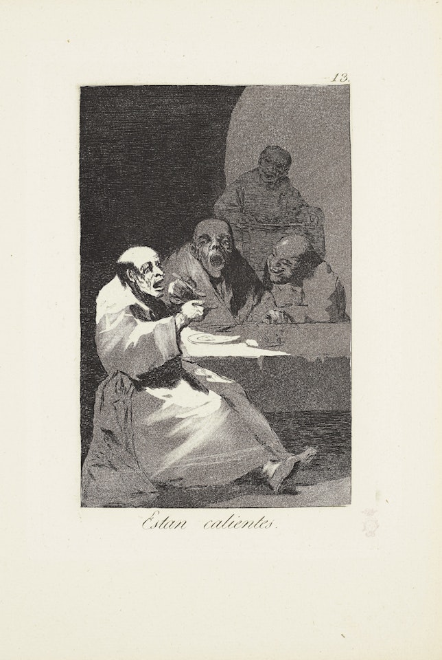 They are hot (Estan calientes)  Plate 13 from: Los Caprichos by Francisco José de Goya
