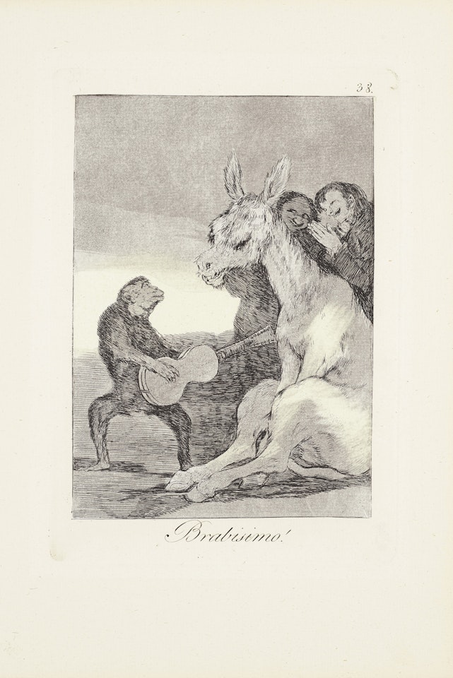 Bravo! (Brabisimo!)  Plate 38 from: Los Caprichos by Francisco José de Goya