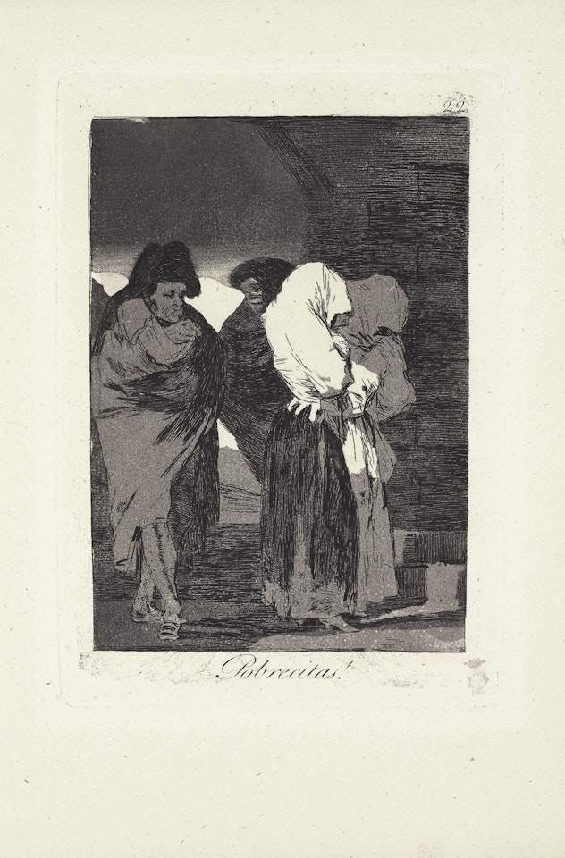 Poor little girls! (Pobrecitas!)  Plate 22 from: Los Caprichos by Francisco José de Goya