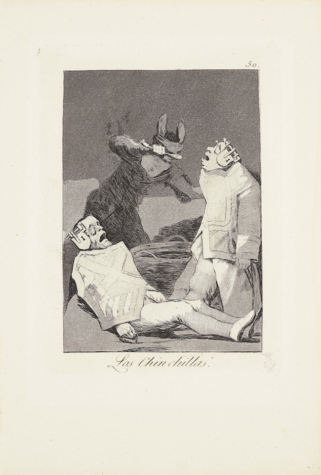 The Chinchillas (Los Chinchillas)  Plate 50 from: Los Caprichos by Francisco José de Goya