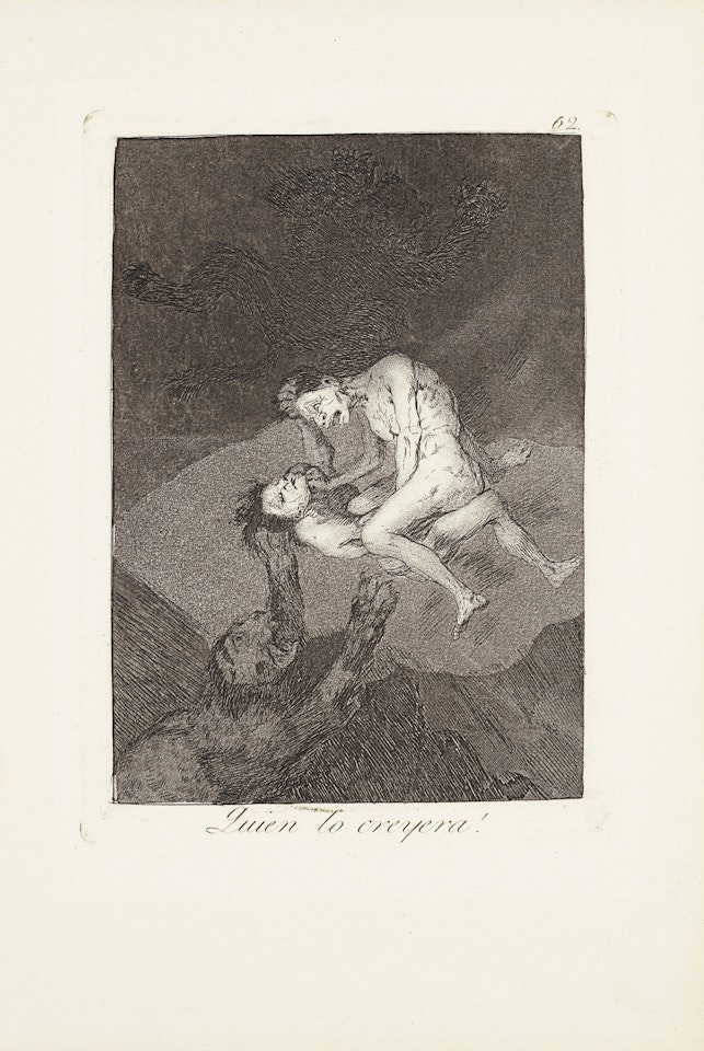 Who would have thought it (Quien lo creyera!)  Plate 62 from: Los Caprichos by Francisco José de Goya