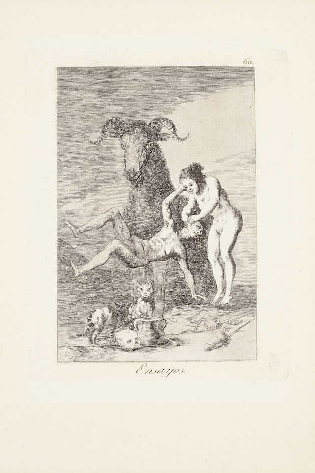 Trials (Ensayos)  Plate 60 from: Los Caprichos by Francisco José de Goya