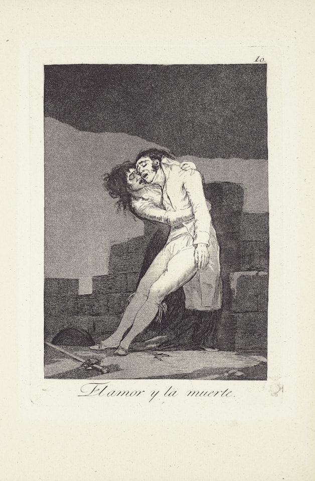 Love and death (El amor y la muerte)  Plate 10 from: Los Caprichos by Francisco José de Goya