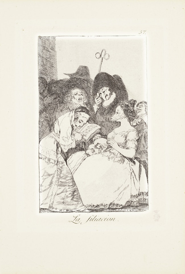 Family background (La filiación)  Plate 57 from: Los Caprichos by Francisco José de Goya