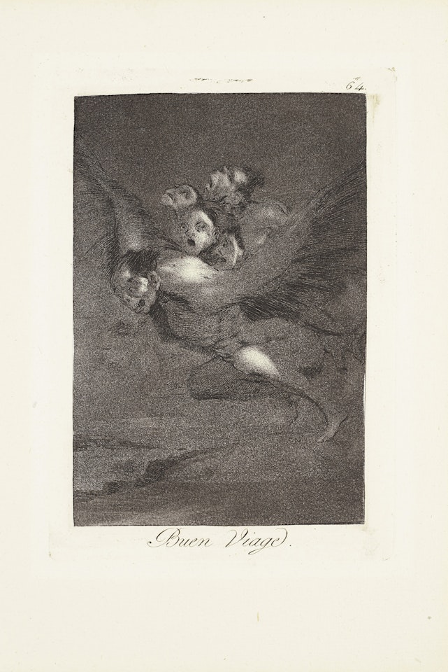 Bon voyage (Buen Viage)  Plate 64 from: Los Caprichos by Francisco José de Goya