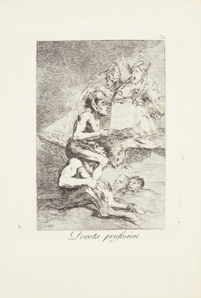 Devout profession (Devota profesion)  Plate 70 from: Los Caprichos by Francisco José de Goya