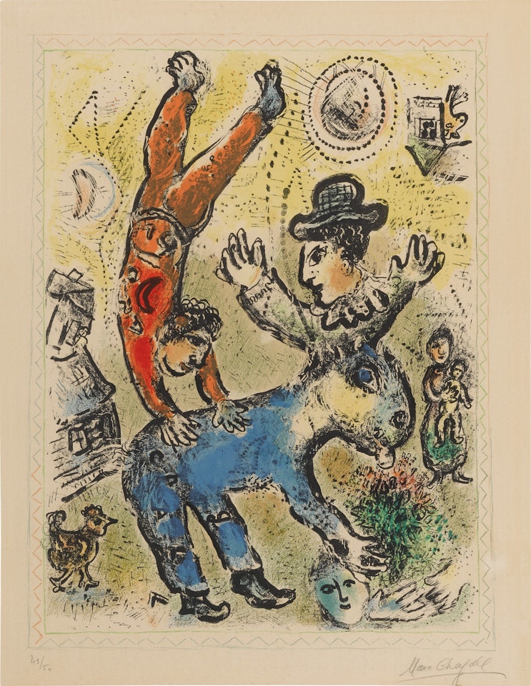 THE RED ACROBAT (M. 717) by Marc Chagall