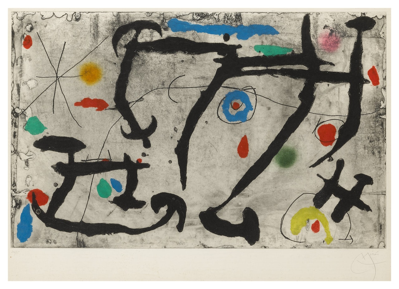 TRACÉ SUR LA PAROI III (D. 442) by Joan Miró