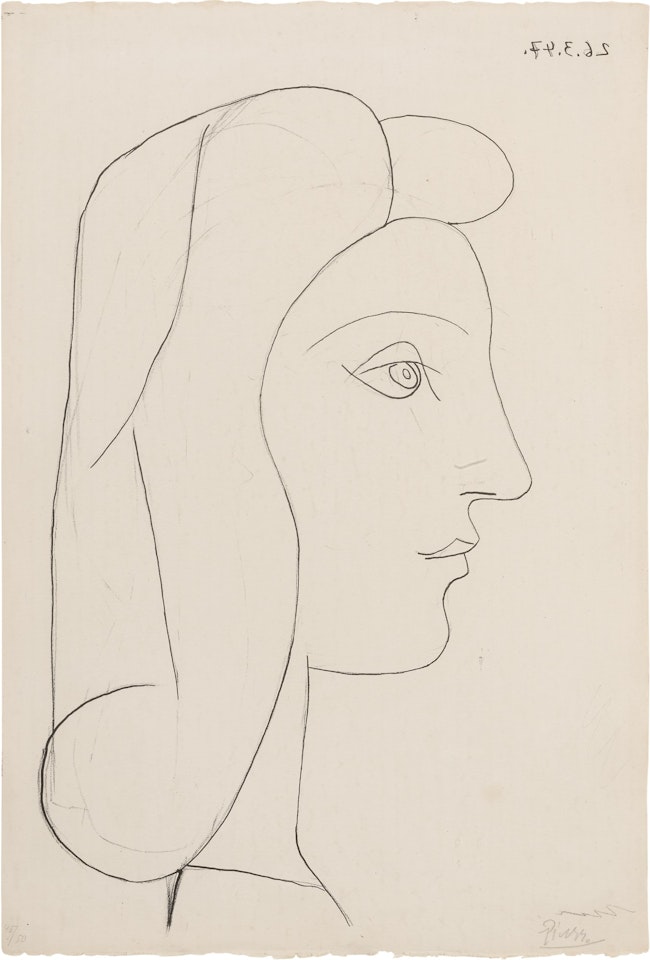 PROFIL DE FEMME (B. 436; M. 82) by Pablo Picasso