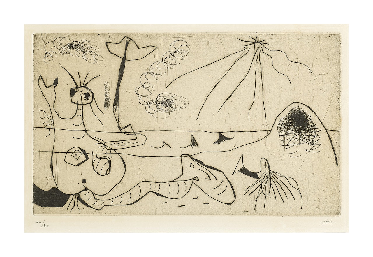 LA BAIGNEUSE (DUPIN 23) by Joan Miró