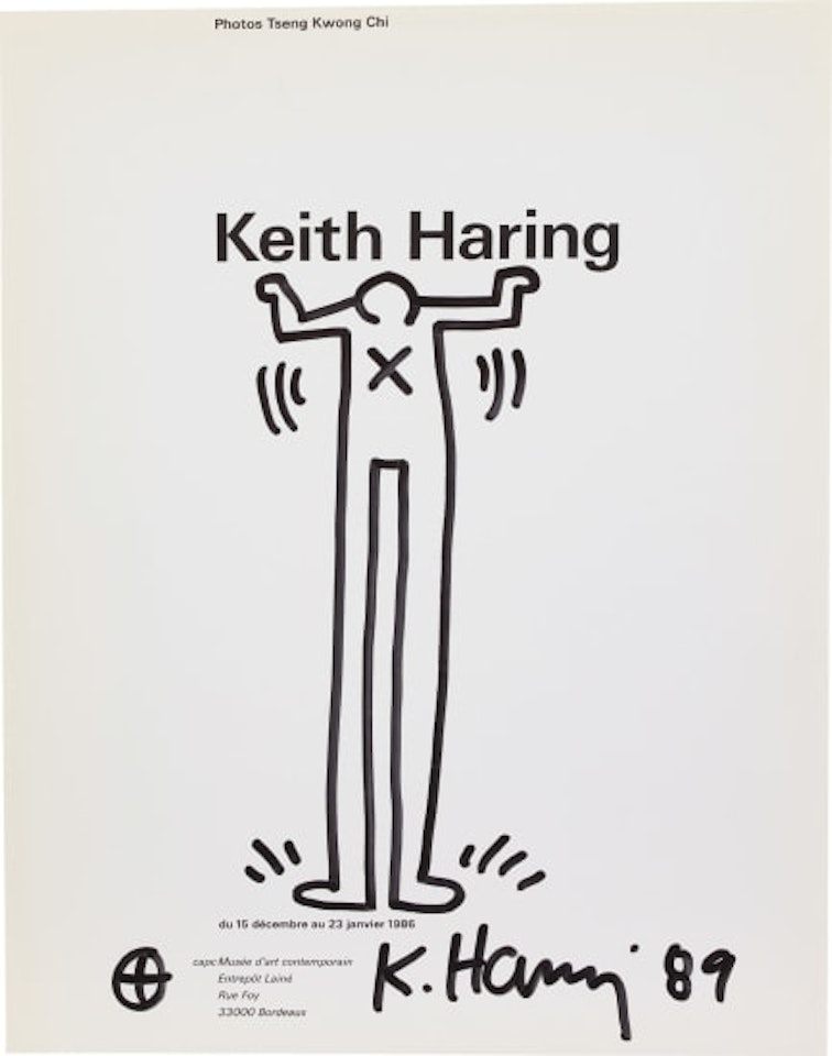 (Untitled) Long Man Drawing by Keith Haring