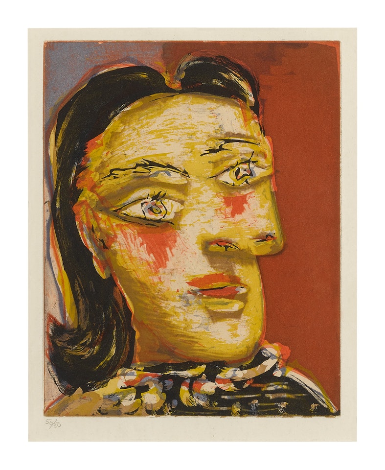 TÊTE DE FEMME NO 4. PORTRAIT DE DORA MAAR (B. 2021; BA. 652) by Pablo Picasso