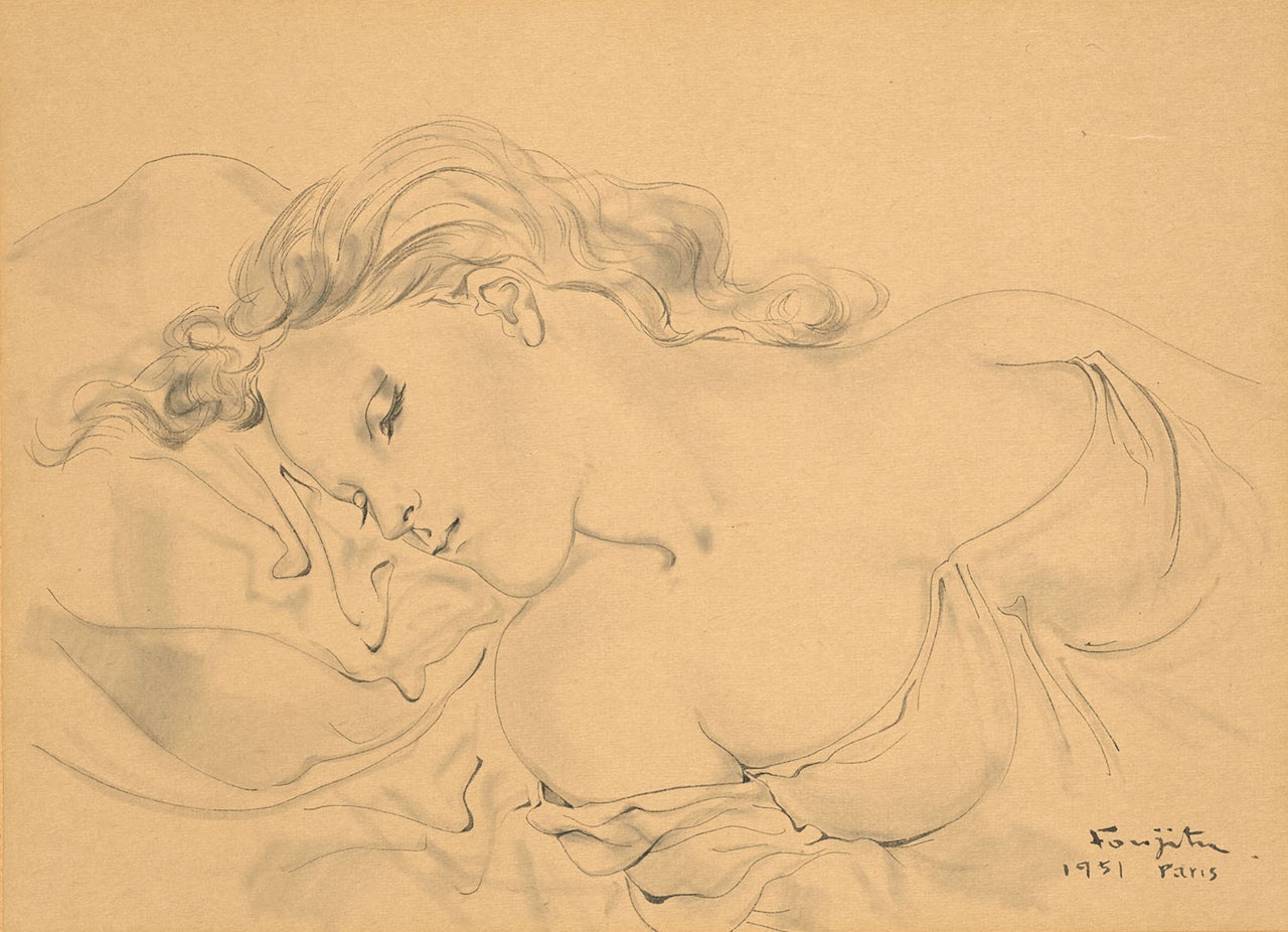 Femme endormie by Leonard Tsuguharu Foujita