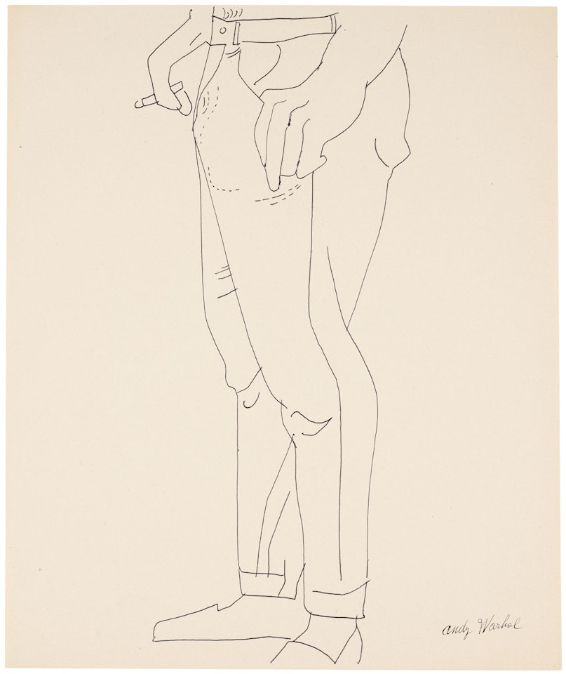 Standing male torso and legs by Andy Warhol