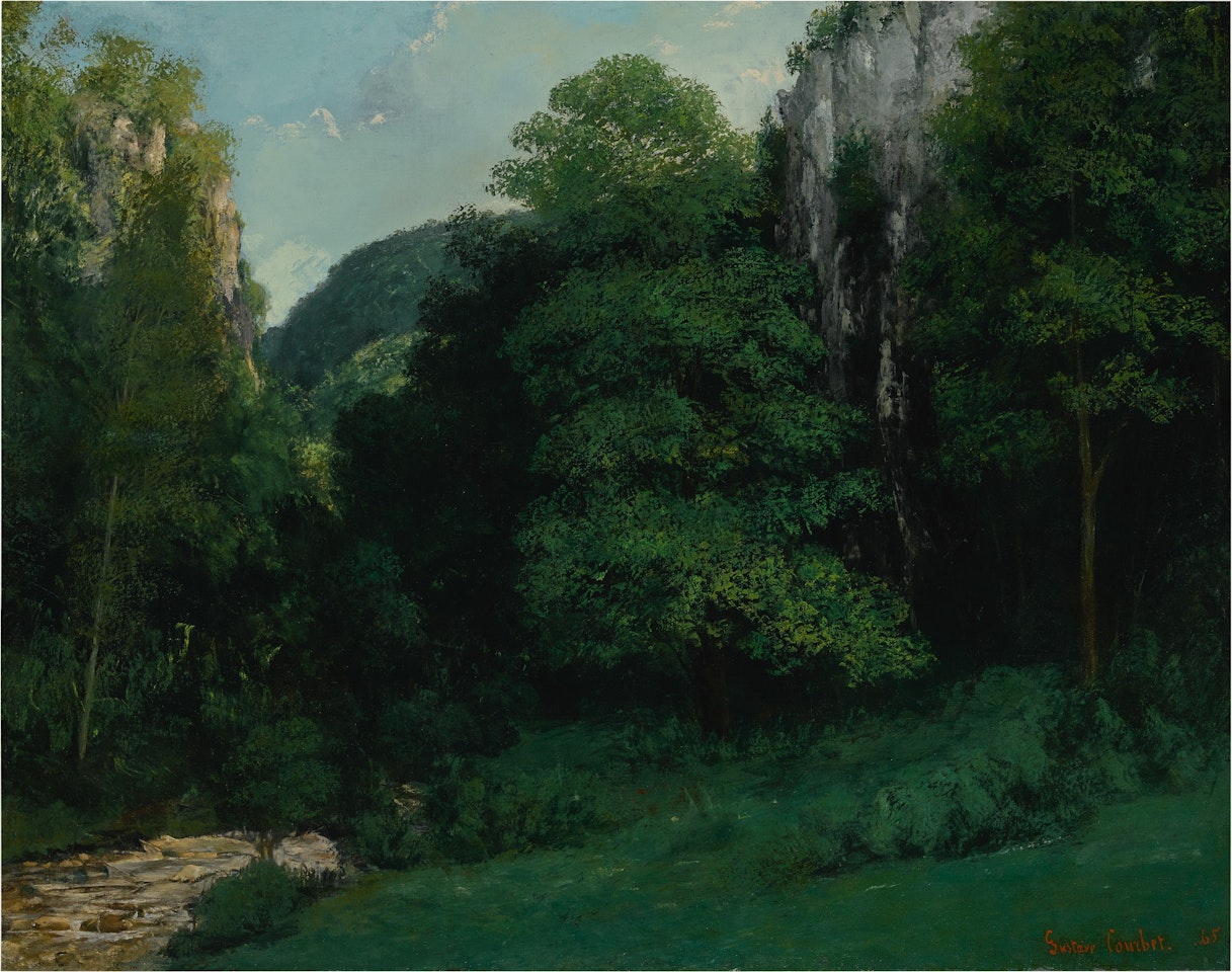 PAYSAGE FRANC-COMTOIS OR LE VALLON VERT by Gustave Courbet