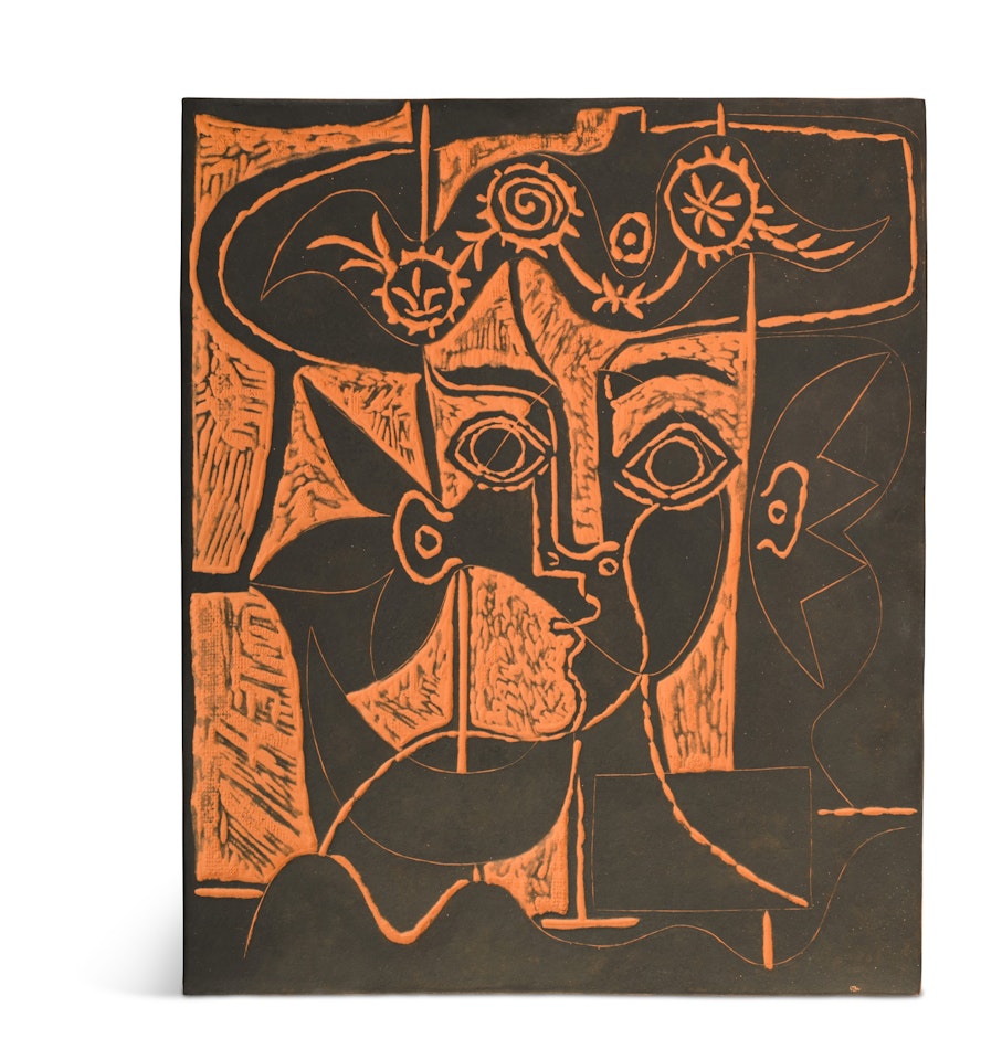 GRANDE TÊTE DE FEMME AU CHAPEAU ORNÉ (A. R. 518) by Pablo Picasso