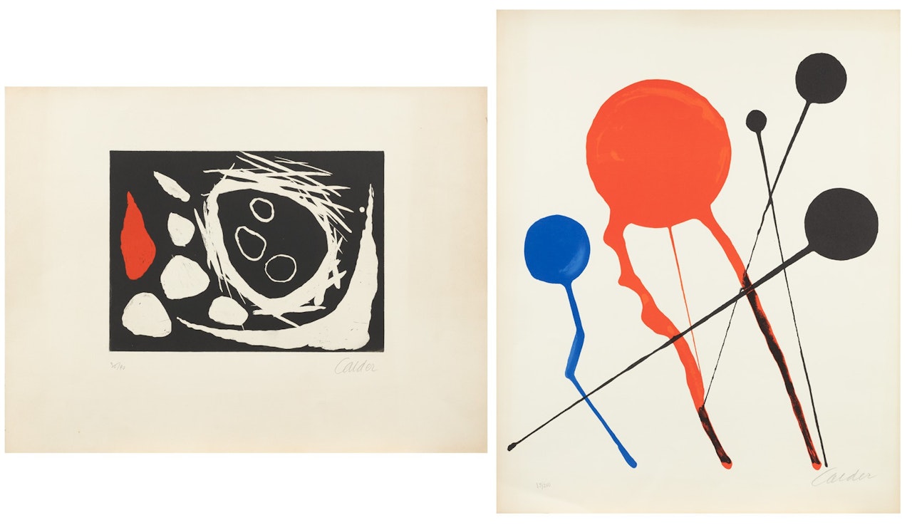 EGGS IN NEST (I) ; COMÈTES (II) by Alexander Calder