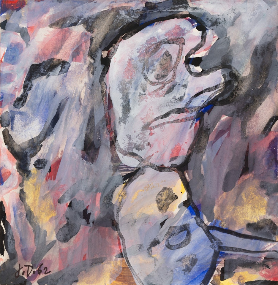 PERSONNAGE DANS UN PAYSAGE  by Jean Dubuffet